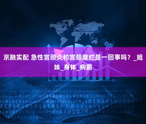 京融实配 急性宫颈炎和宫颈糜烂是一回事吗？_姐妹_身体_病菌