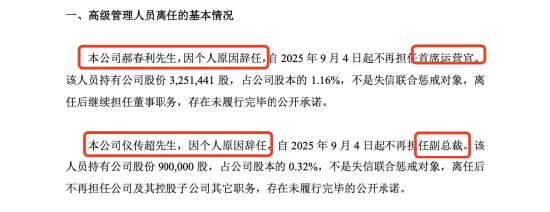 真牛所配资 康乐卫士两位老将同日辞任，首席运营官郝春利年薪163万，仪传超彻底退出