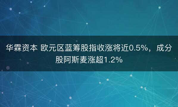 华霖资本 欧元区蓝筹股指收涨将近0.5%，成分股阿斯麦涨超1.2%